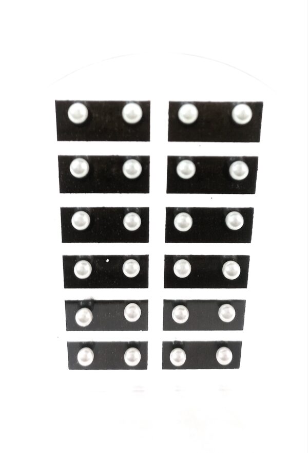 Aros Mini Perla Acero